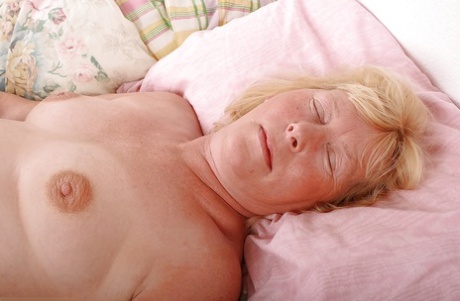 Horny senior citizen Angeline and her husband still fucking hard in their 70s