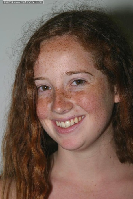 Redhead with freckles and big breasts parts her natural femininity after getting natural
