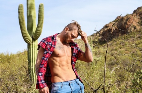 Well-hung lovers William Seed and Pierce Paris have attractive intimacy in nature