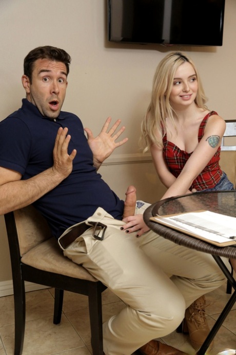 Skinny young adult Lexi Lore gets orally pleased, fucked & jizzed by her stepdad