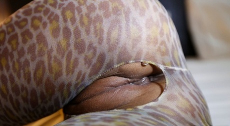 Asian authentic Golf sports a creampie after intimacy in crotchless bodystocking