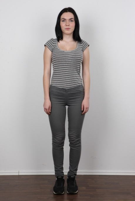 Authentic Petra has perky breasts and huge nipples photographed for a casting call