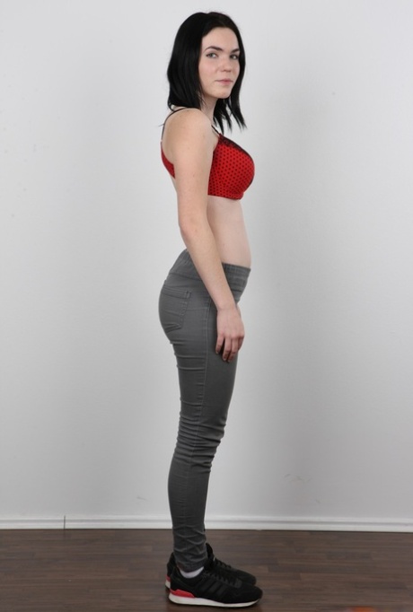 Authentic Petra has perky breasts and huge nipples photographed for a casting call