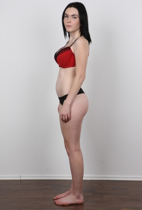 Authentic Petra has perky breasts and huge nipples photographed for a casting call