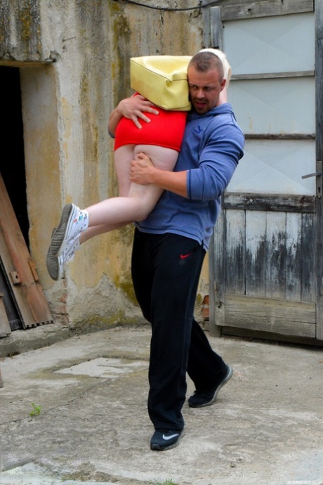 Blonde young adult with huge curves Lovita Fate gets tied up and femininity fucked