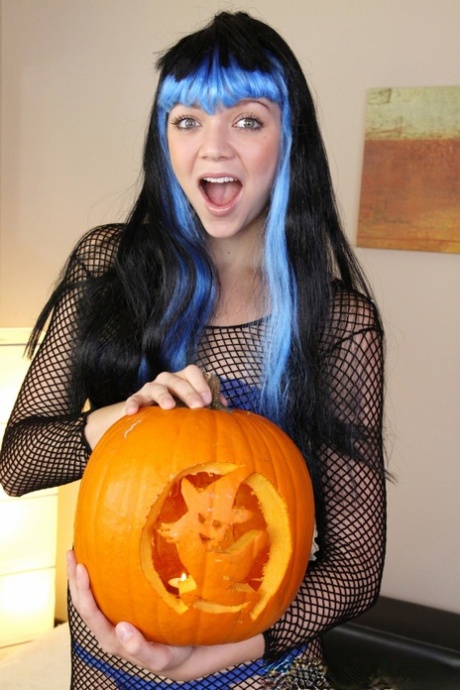 Attractive skinny young adult Jessie Andrews gets her throat fucked explicit