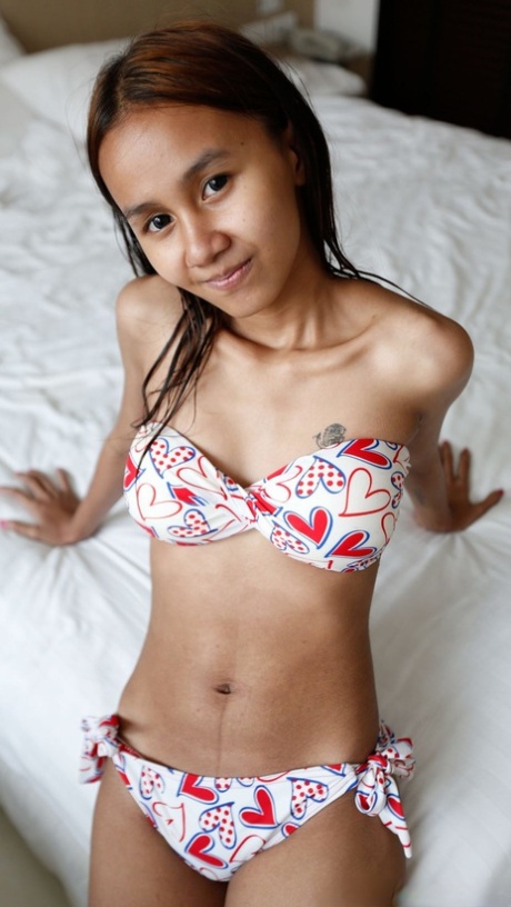 Sweet authentic Asian babe Puy B undresses and gets dicked hard in POV