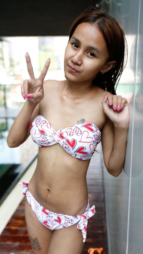 Sweet authentic Asian babe Puy B undresses and gets dicked hard in POV