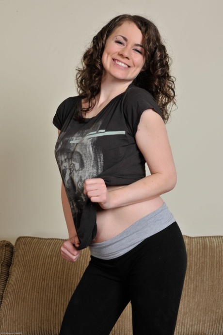 Cute authentic young adult Starli strips natural and shows her hairy holes