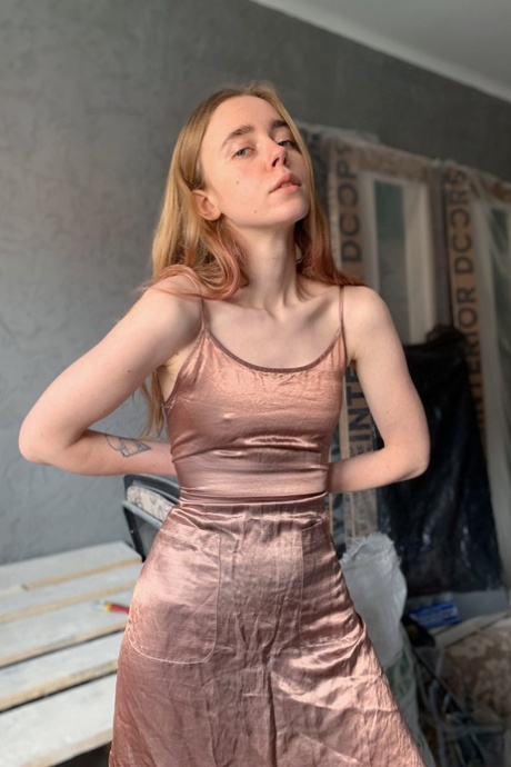 Naughty authentic Belarusian babe poses and strips during quarantine