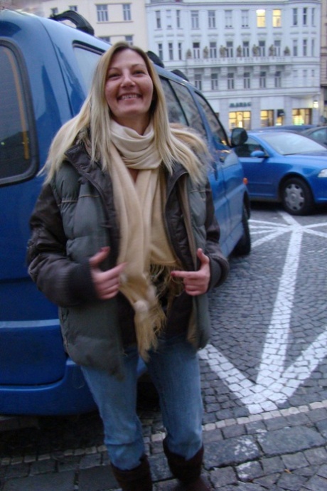 Authentic photo set starring mature woman Vanessa Lovely with big natural breasts