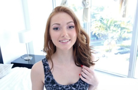 Flat-chested babe with tiny breasts poses in her beautiful red panties