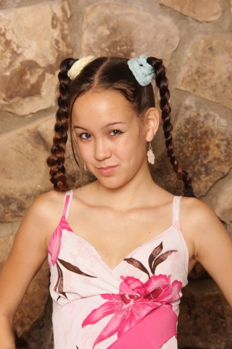 Tiny Asian girl Amai Liv showcases her tight femininity after a striptease