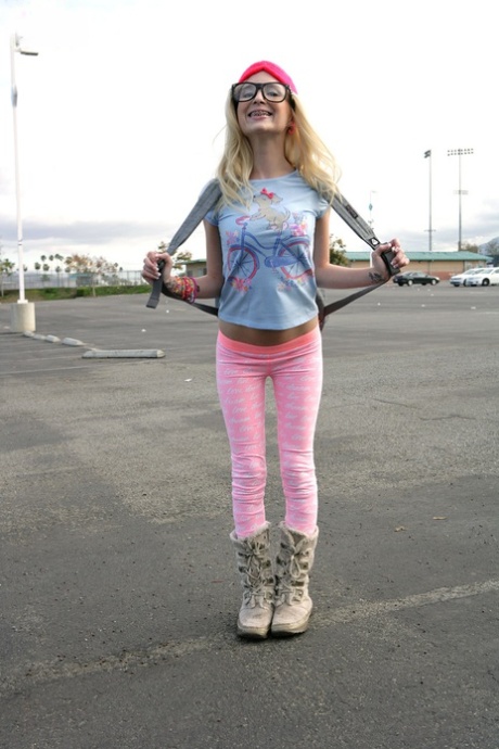 Innocent blonde schoolgirl Piper Perri is all tease on walk home from school