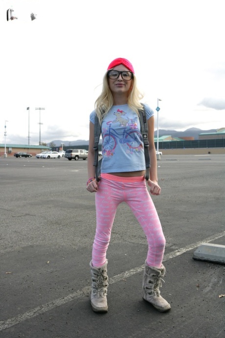 Innocent blonde schoolgirl Piper Perri is all tease on walk home from school