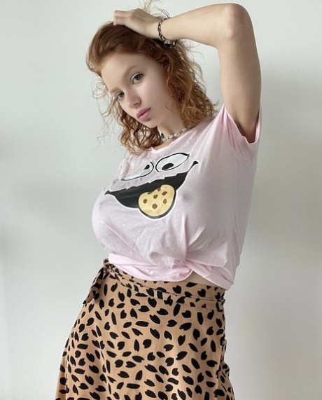 Buxom babe teases with her big breasts in a alluring braless compilation