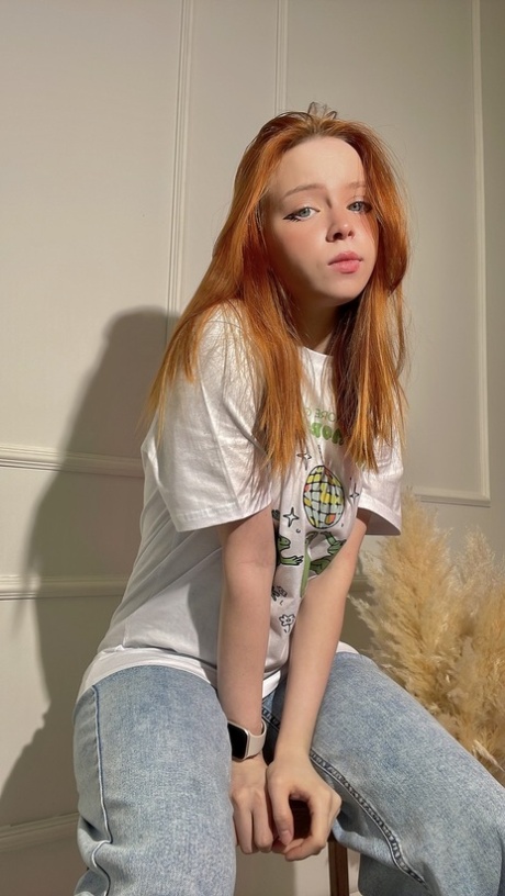 Redheaded OnlyFans young adult Olash Peachy posing in her kinky compilation
