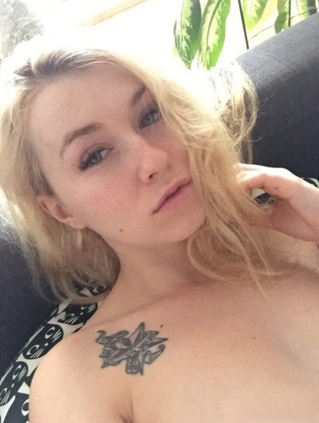 Beautiful blonde slut Misha Cross takes a selfie fully clothed and stark natural