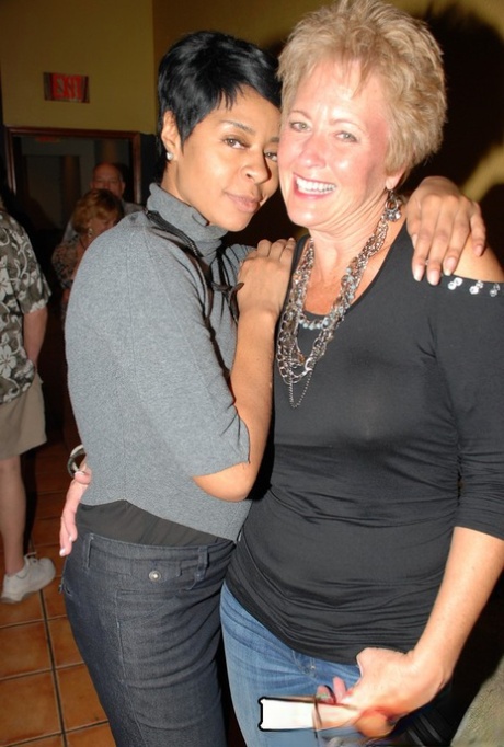 Mature lady Tracy Lick introduces her swinging friends at a party