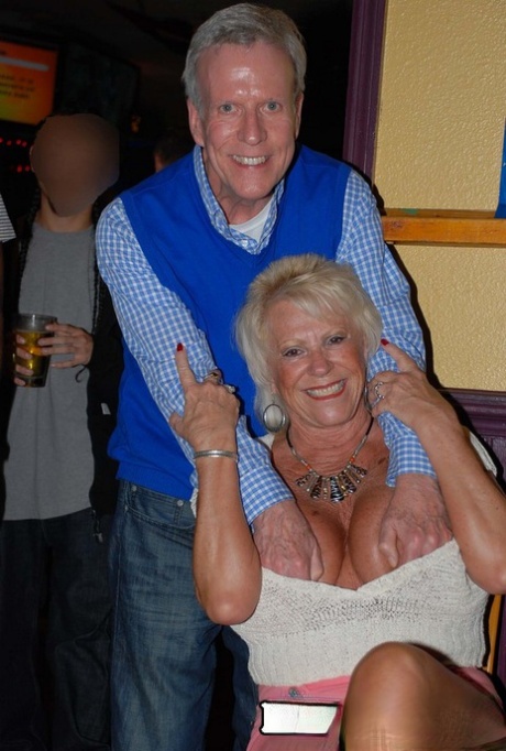 Mature lady Tracy Lick introduces her swinging friends at a party