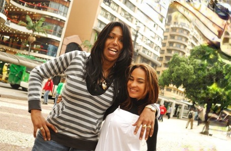 Tall ebony shemale Suzanna Holmes jerking off her huge black manhood