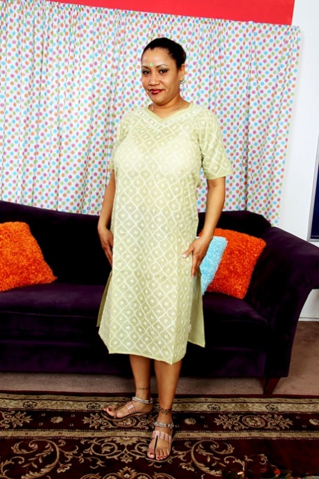 Older mature Indian Kira B modelling her alluring legs non artistic in sandals