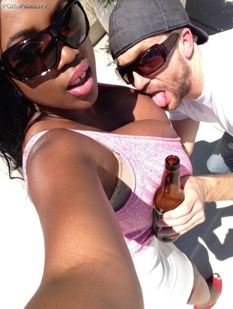 Busty black Maserati releases gigantic great big breasts for artistic ebony selfie