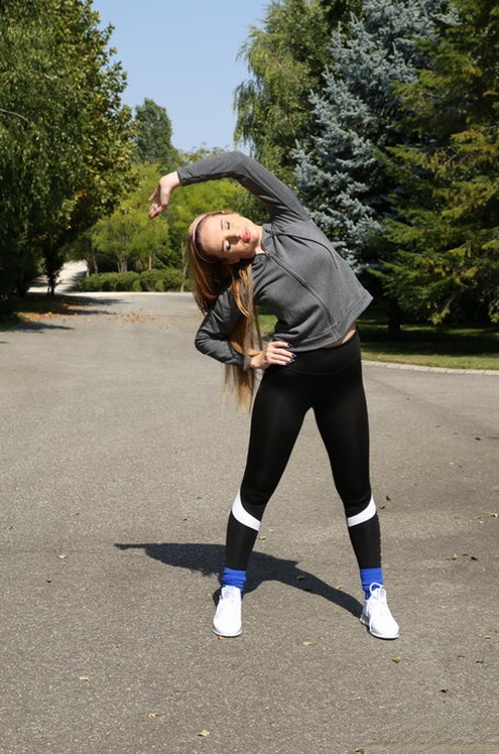 Young adult Kaisa Nord gets caught fucking her mom's attractive BF after a tonguing outdoors