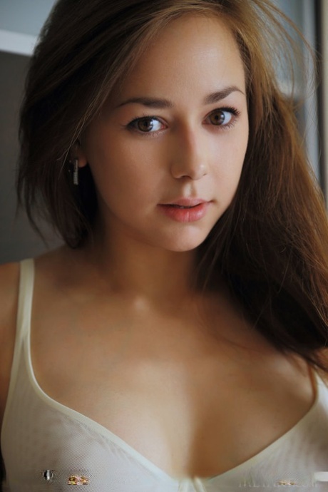 Young underwear model Miren exposing natural pink femininity for the first time