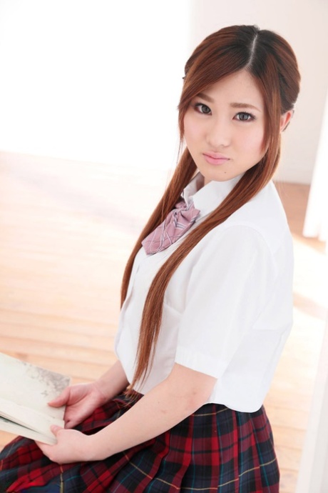 Asian young adult Maki Horiguchi loses her clothes and gets her muff filled deeply