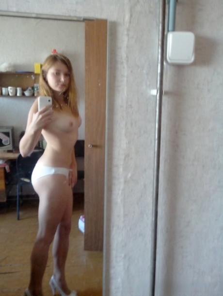 Gorgeous babe shows off her natural tits & pussy in a homemade compilation