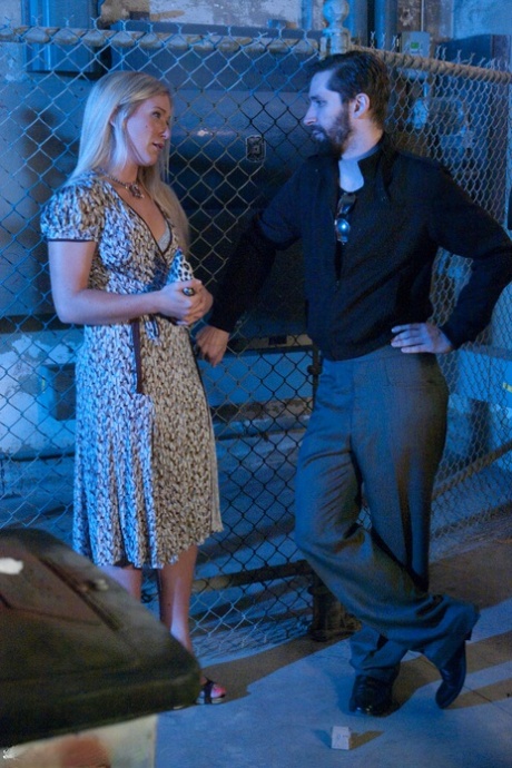 Blonde chick Dia Zerva pleasures a man that is blackmailing her cheating curves